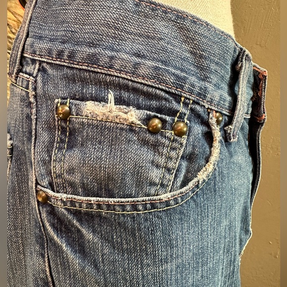 Levi’s slouch straight leg sz 7 jean deconstructed custom made maxi skirt denim - Picture 7 of 15